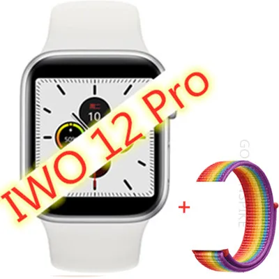 IWO 12 Watch series 5 1:1 Смарт-часы женские человек 40/44 мм для apple iPhone X 11 IOS Android телефон smartwatch IWO12 PK IWO 11/10 - Цвет: Nylon strap