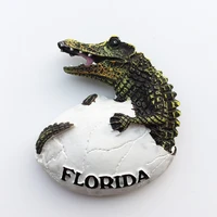 qiqipp florida creative tourist souvenirs out of shell crocodile magnetic sticker fridge magnet collection gift