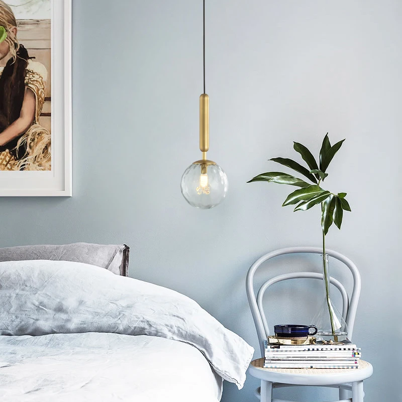 Главная спальня прикроватная люстра минималистичный светильник Роскошная