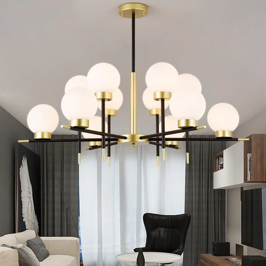 

Nordic Creative Led Pendant Lights Lighting Living Room Bedroom Modern Luxury Hanging Lamps Glass Ball Pendant Lamp Luminaries