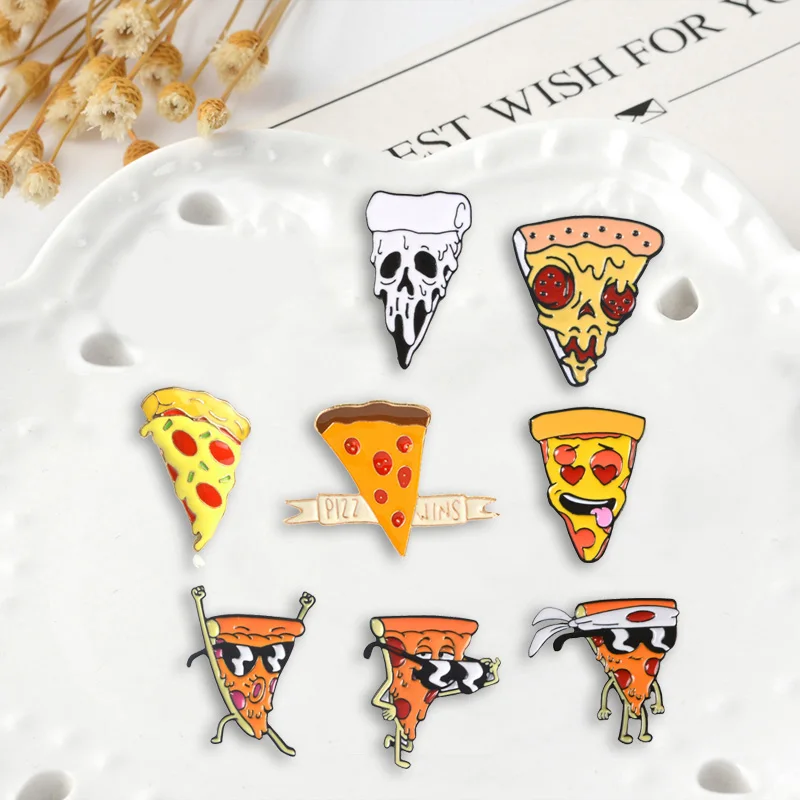 Пицца выиграет забавные дизайнерские значки Броши серии пиццы прекрасный