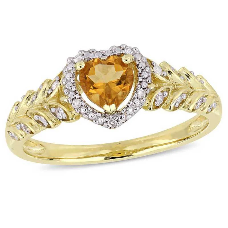

Hot Sale Fashion Orange Leaves Heart Inlaid Zirconia Crystal Ring for Women Wedding Jewelry Female Hand Accessories