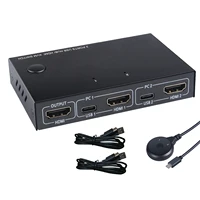 desktop controller computer kvm switch displayport with cables stable metal button monitor plug and play mouse support usb