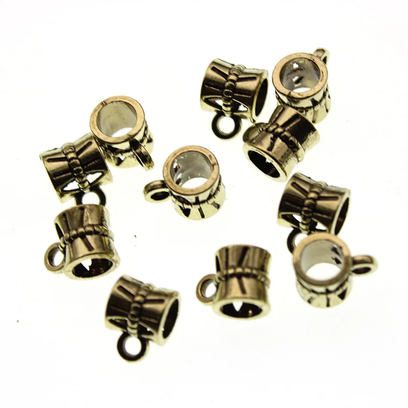 light bronze 30 шт. серебристого и золотистого цвета, очаровательные бусины, подвеска, зажим, застежка, разъемы для браслета, ожерелья, DIY, аксессуары для изготовления ювелирных изделий - Цвет: light bronze