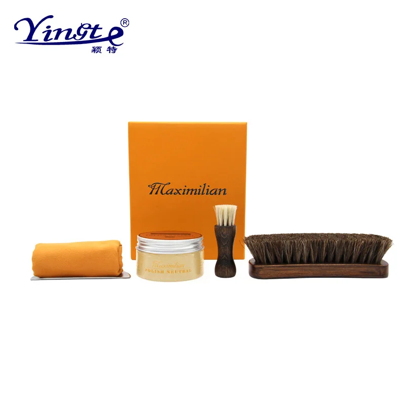 

Leather shoes, travel shoes, black colorless shoe polish, leather care, oil shoes, brush and polish shoes shoe cleaning kit