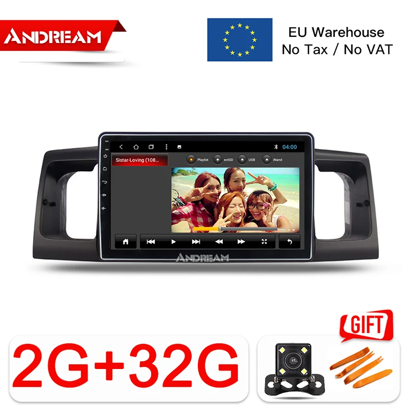 Автомобильный мультимедийный GPS навигатор 9 дюймов Android 8 1 для Toyota Corolla EX 2004 2013