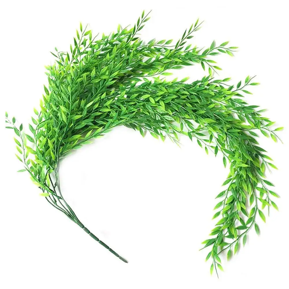 

5 Forks Green Hanging Plant Artificial Plant Willow Wall Home Decoration Balcony Decoration Flower Basket Accessories Leaves