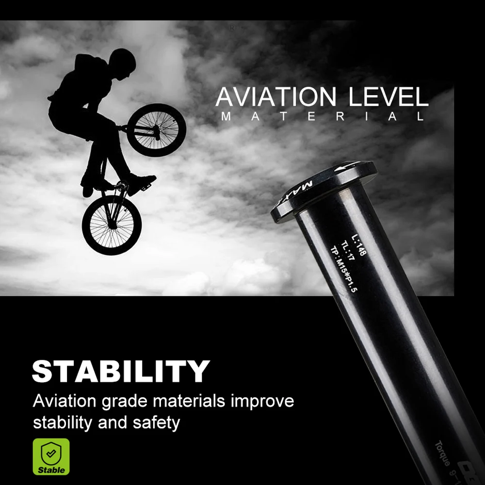 OG-EVKIN QR-003 Disc Brake Quick Release M15/M12*P1.5 Thru-Axle Front 15x100mm/Rear 12x142mm Bicycle Skewers For Disc QR