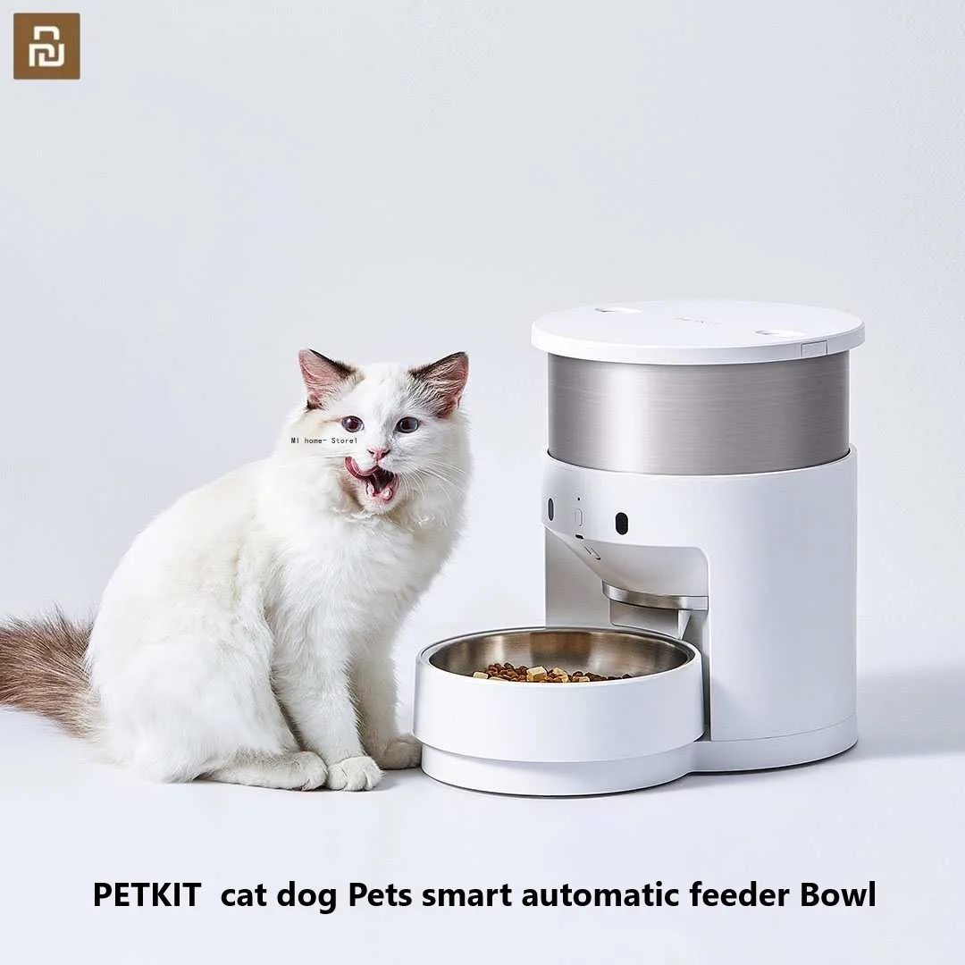 Promo Xiaomi PETKIT cat dog Pets smart automatic feeder Bowl APP Control Remote Intelligent feeder 304 stainless steel bowl pet