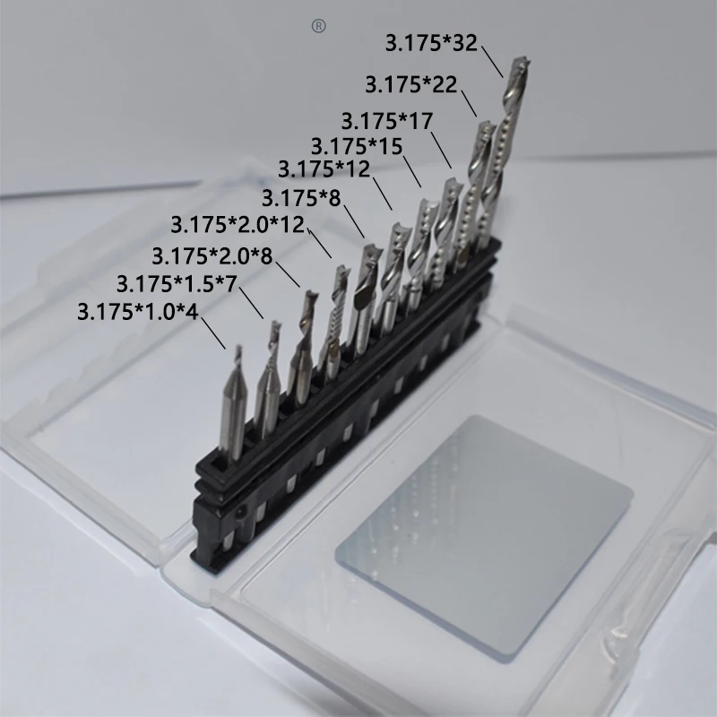 10 шт./компл. 3 175 мм акриловый гравировальный инструмент твердосплавная Одиночная