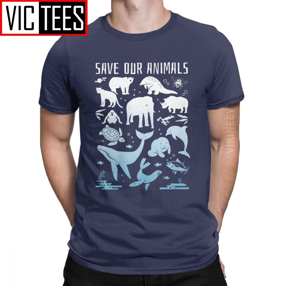 Мужская футболка из хлопка Пляжная с защитой от загрязнения океана|Мужские