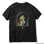 Хлопковая футболка унисекс в эстетике Милая лягушка играющая банджо на грибах забавная Мужская футболка с коротким рукавом Уличная одежда Мягкая Милая