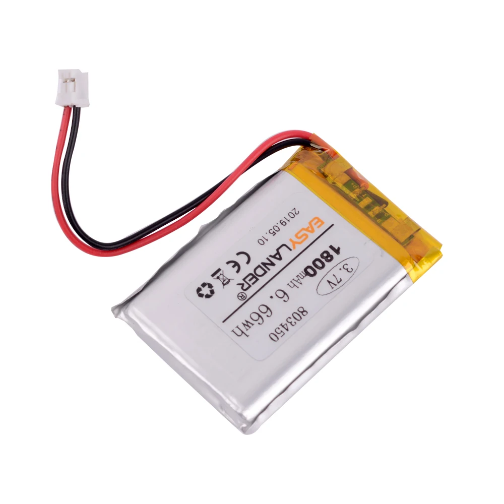 JST PH 2 0 мм 2pin 3 7 V 1800mAh литий-полимерная LiPo батарея Arduino MKR100 карта для MP3 DVD PAD камеры GPS