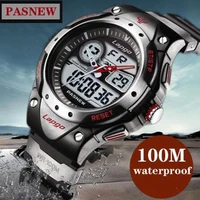 2021 pasnew watch professional mens sports watches led display analog digital quartz wristwatches 100 meters waterproof dive