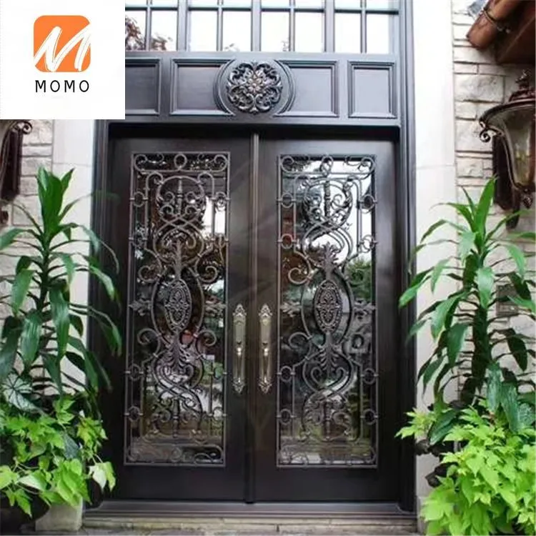 

decorative glass garage door wrought iron double door