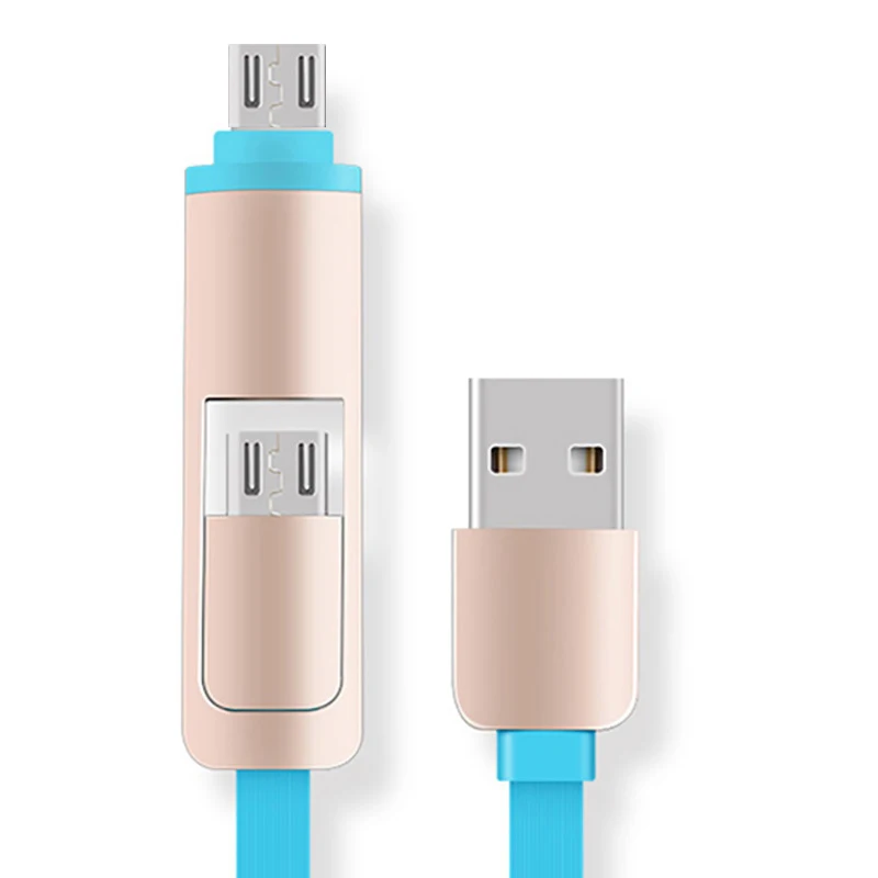 2 в 1 Micro USB кабель для iPhone Mini портативный зарядный 7 8 11 11pro 12 6 5 Xiaomi Redmi 4X|Кабели