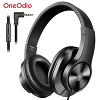 oneodio t3 wired headphones over ear headset with microphone stereo bass earphone adjustable headphone for mobile phone