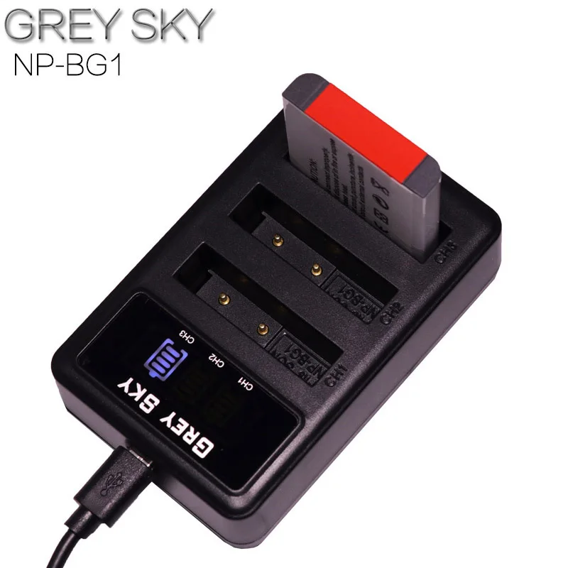 Для SONY bateria NP BG1 FG1 батарея + ЖК зарядное устройство для DSC H3 H7 H9 H10 H20 H50 H55 H70|Цифровые