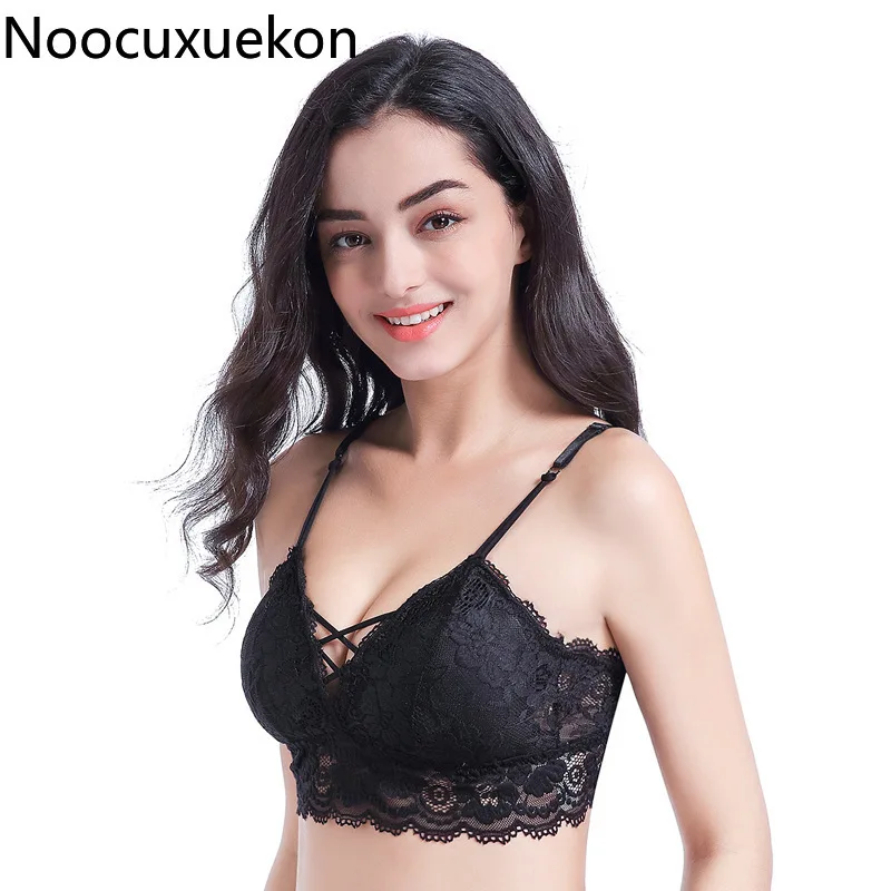 Бюстгальтер женский кружевной без косточек пикантное нижнее белье с мягкими