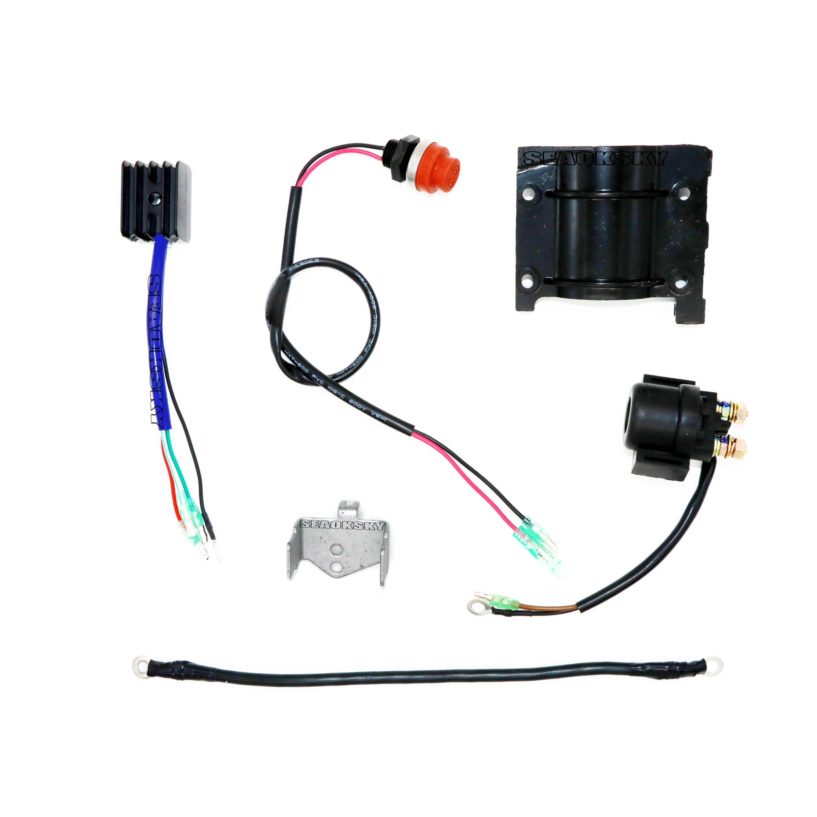 

Outboard motor Rear Control Change to Electric Start Engine Kit for YAMAHA 2 stroke 15HP Boat Engine(New Style)