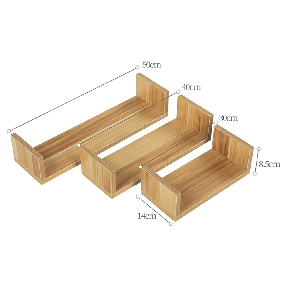 

Composite Board Wall Shelf Rack U-Shaped Wall Mounted Book Shelf Hanging Storage Racks Bookcases for Wall Bedroom Living Room