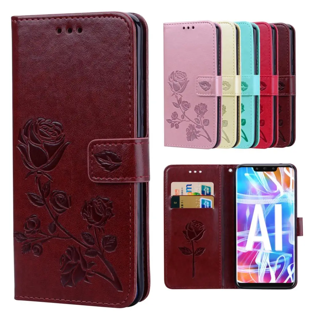 Мягкая силиконовая задняя крышка для Huawei Mate 20 Lite pro Кожаный флип-чехол-бумажник
