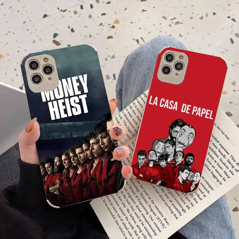 

la casa de papel Phone Case Lambskin Leather For iphone 12 11 8 7 6 XR X XS PLUS MINI PLUS PRO MAX Shockproof Luxury cool