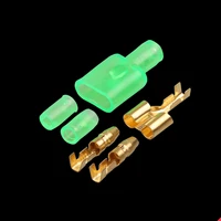 102050sets 4 0 bullet terminal car electrical wire connector diameter 4mm male female 1 2 green