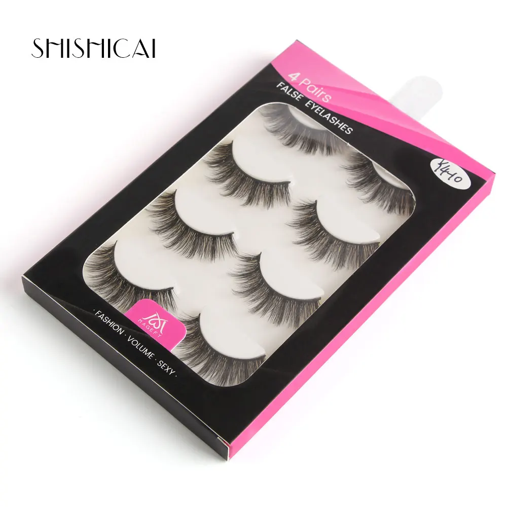 8 пар 3D накладные ресницы из искусственного меха норки с пинцетом 10 видов стилей