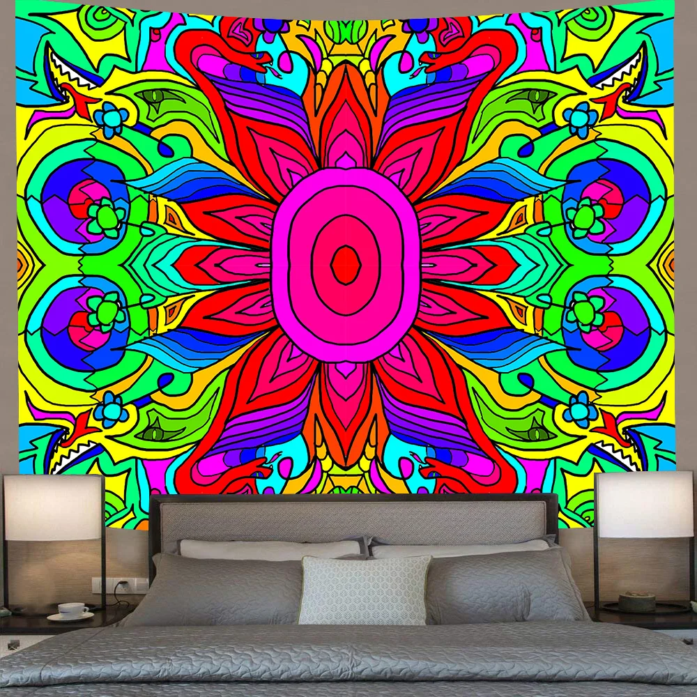 

Sun and Moon Tapestry Psychedelic Ocean Wave Art Wall Hanging Tapestries for Living Room Bedroom Home Dorm Decor