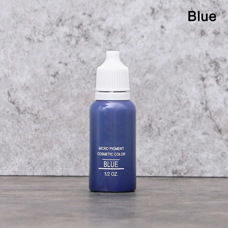 blue 23 Цвета, полуперманентный макияж, чернила для бровей, губ, линия для глаз, цвет татуировки, микроблейдинг, пигмент для бровей, цветные чернила для татуировки - Цвет: blue