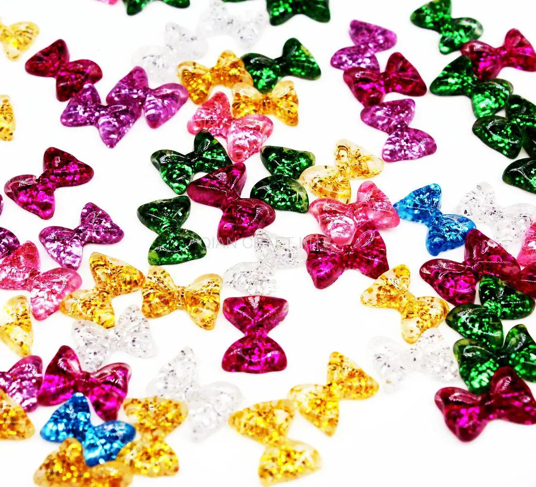 Крошечный Лук Набор кабошонов с блестками 12 мм 200 шт. | Дом и сад