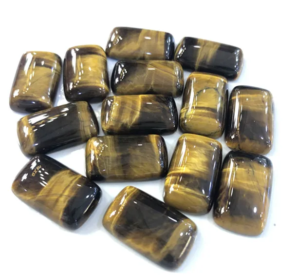 

Natural Tiger Eye Cabochon 18x25mm15x25mm Rectangle Cabochon,Gem Stone Jewelry Making Necklace Pendnat Accessories10pcs/lot