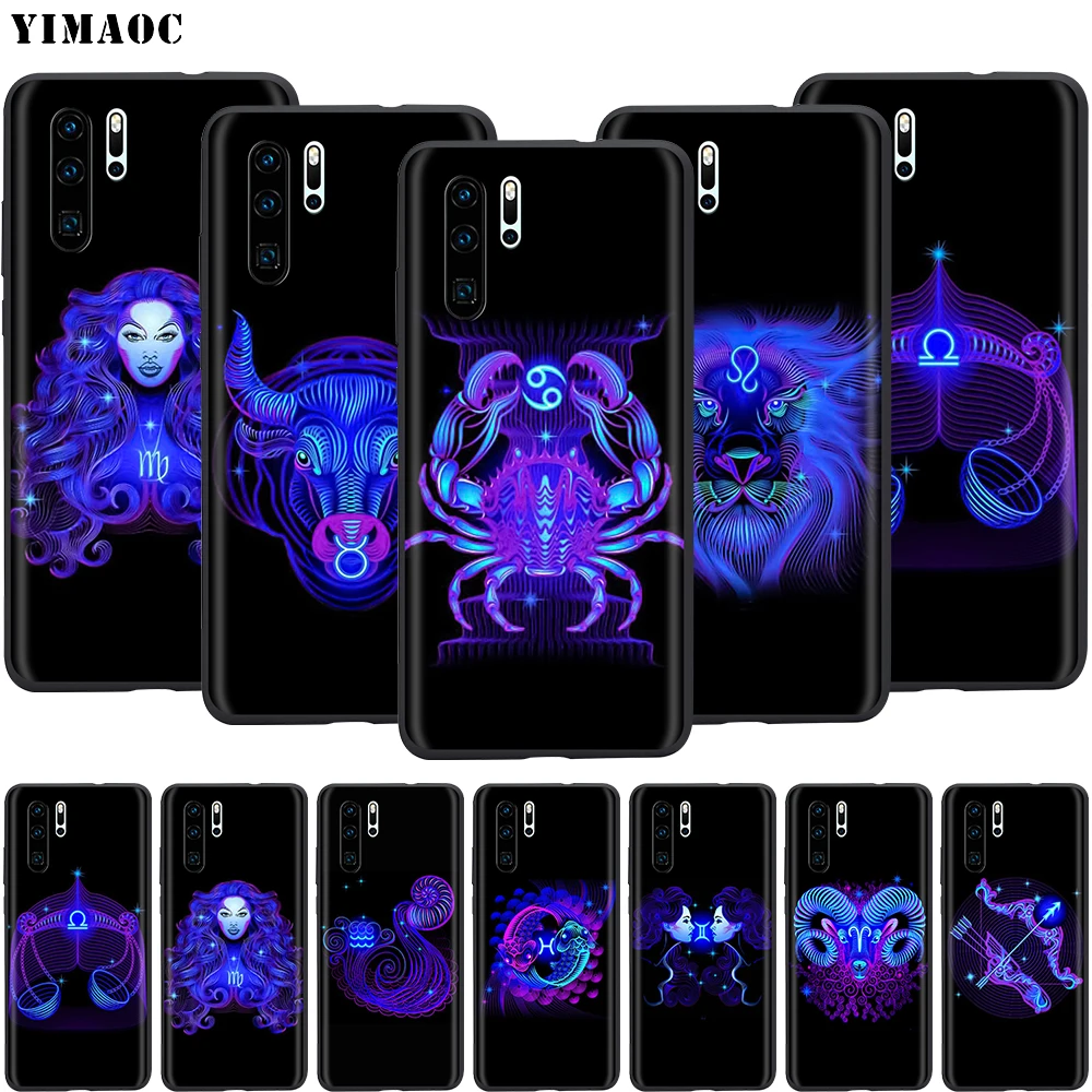 Силиконовый чехол YIMAOC со знаками Зодиака для Huawei Mate 10 P8 P9 P10 P20 Lite Pro P Y7 Y9 Smart Mini 2017 2018