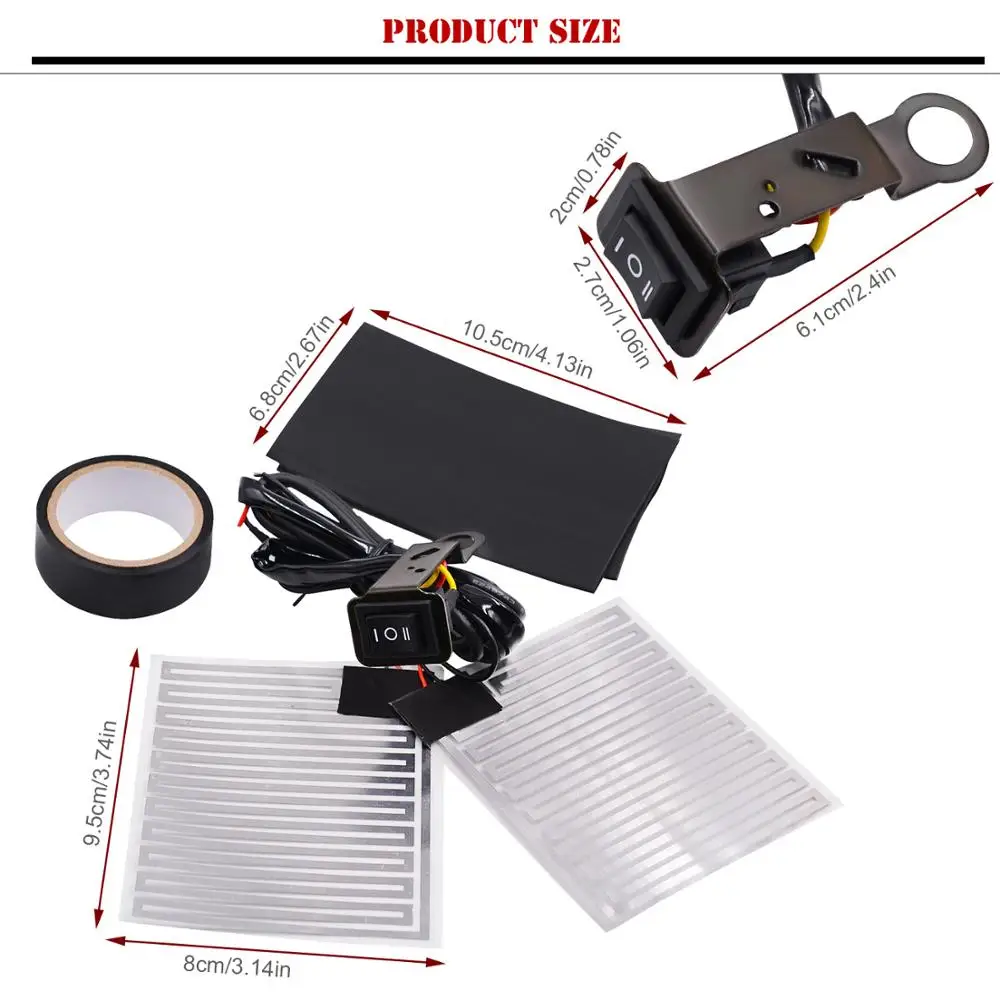 Universal Heated Grips Handlebar Pad 12V Motorcycle Electric Heating Insert Handle Kit Refit Hand Set Accessories | Автомобили и