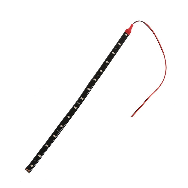 

8 Pcs 30cm Waterproof 15 LED Flexible Car Auto Strip Neon Light Lamp, 4 Pcs Red & 4 Pcs Pink