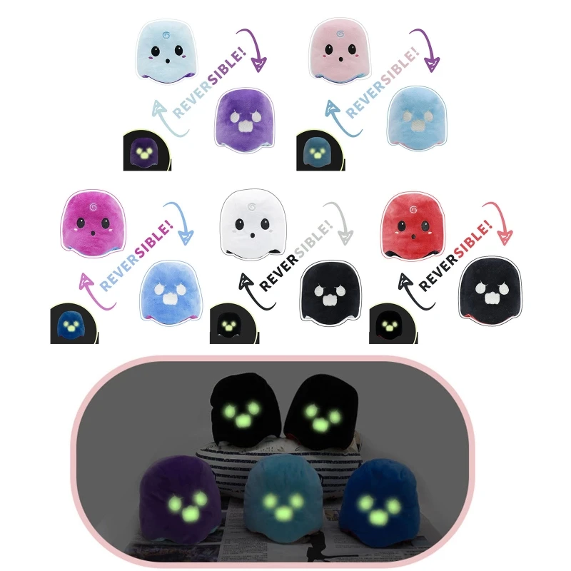 

Cute Christmas Plush Doll Double-sided Flip Luminous Ghost Stuffed Toy Plush Toy