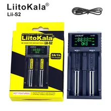 Liitokala Lii-S2 Battery Charger for 18650 26650 21700 1.2V 3.7V 3.2V AA AAA 21700 NiMH li-ion Batteries Smart Chargers +USB