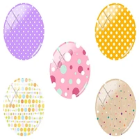 tafree colorful classic round circle dots oval diy patterns glass cabochons craft findings making jewelrys for patient gift pt85