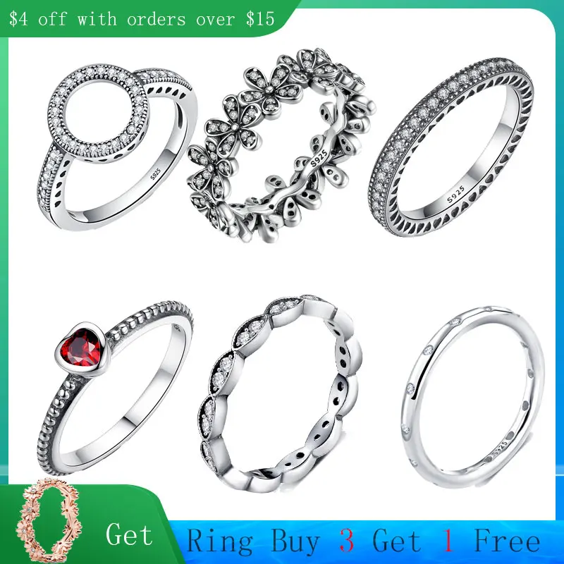 CodeMonkey 100% 925 пробы серебряные кольца опт популярные цветок счастливчик для женщин
