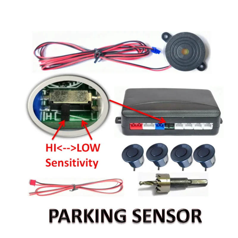 Автомобильный парктроник без дисплея с 4 датчиками парковочная система Smartour