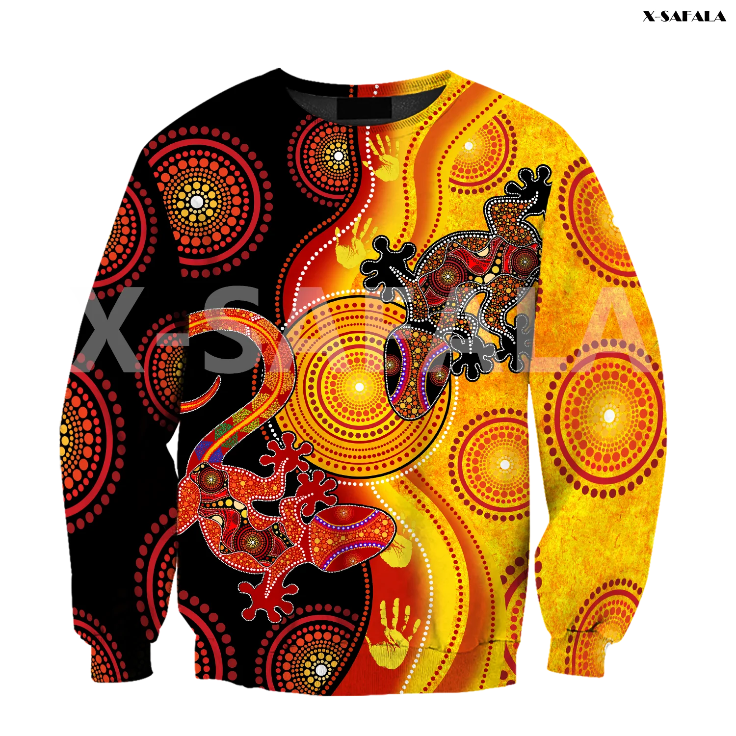 

Aboriginal_Australia_Indigenous_Lizards_The_Sun 3D Printed Hoodie Man Women Harajuku Outwear Zipper Pullover Sweatshirt Casual