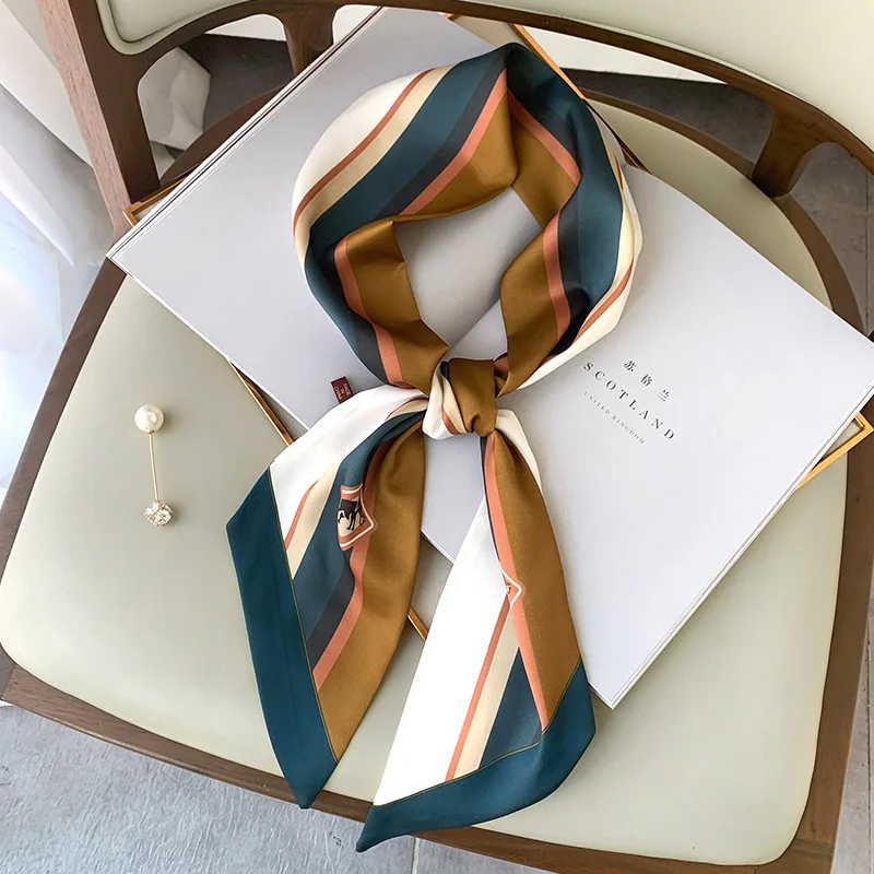 Новинка 2020 настоящие зимние хиджабы в полоску узкие полосы шарфы для женщин Chun Xia