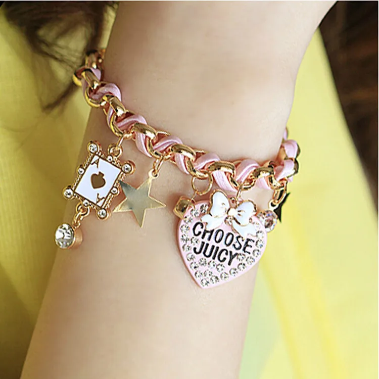 2021 браслеты браслет с буквами в форме сердца том же покере инкрустированный