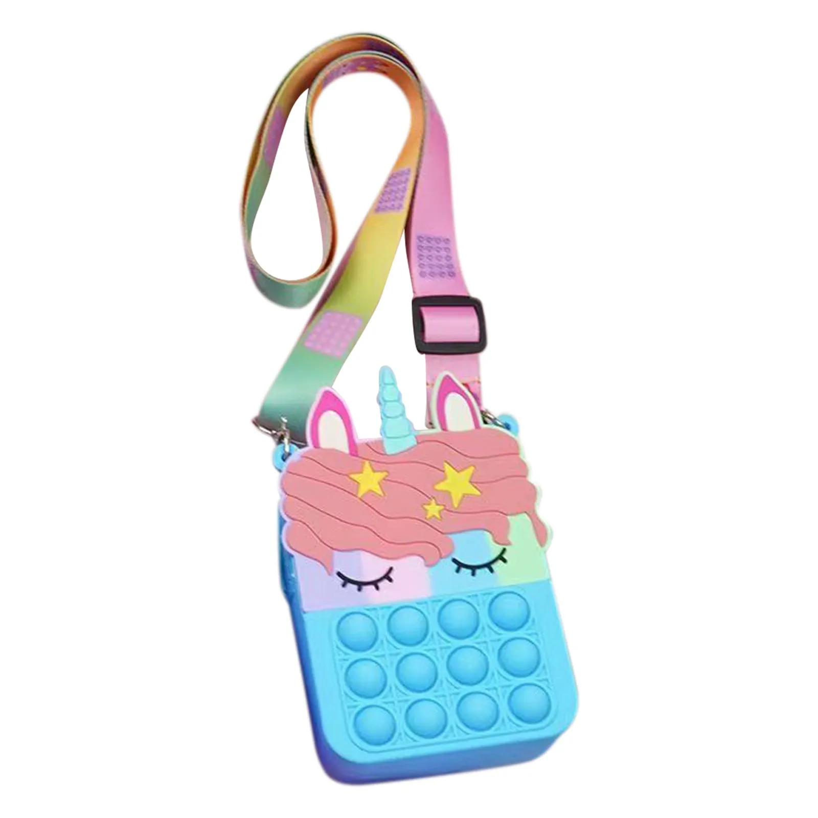 Кошелек Kawaii Popits сумка через плечо игрушки-фиджеты Поппи радуга простой кошелек