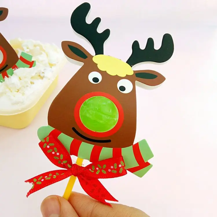 25 шт Санта прекрасный леденец Рождественская бумажная открытка конфеты