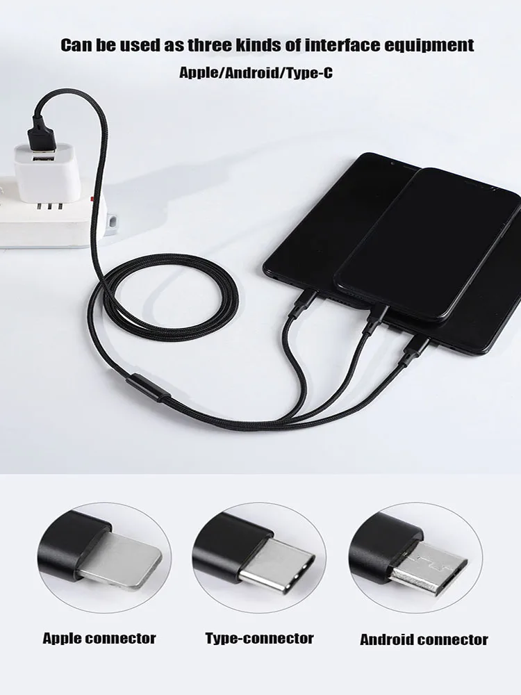 Быстрая зарядка USB линия 3 a кабель для передачи данных type-C кабель для зарядного устройства Micro USB кабель как одна телефонная линия для iPhone7