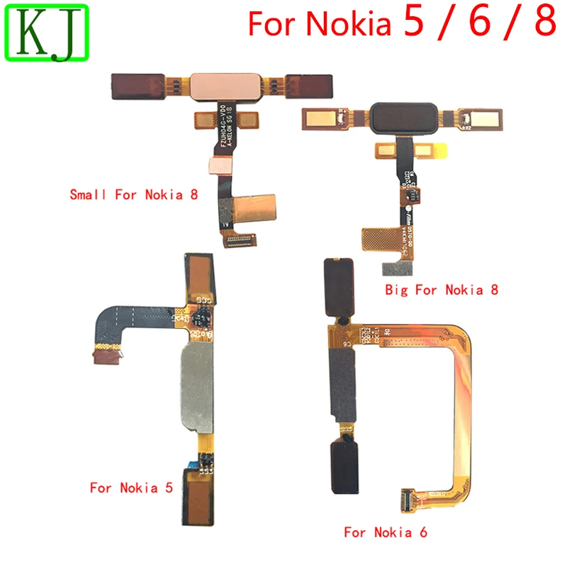 Для Nokia 5 6 8 Кнопка Домой датчик отпечатков пальцев гибкий кабель задняя кнопка Ключ Touch ID Flex для n5 n6 n8