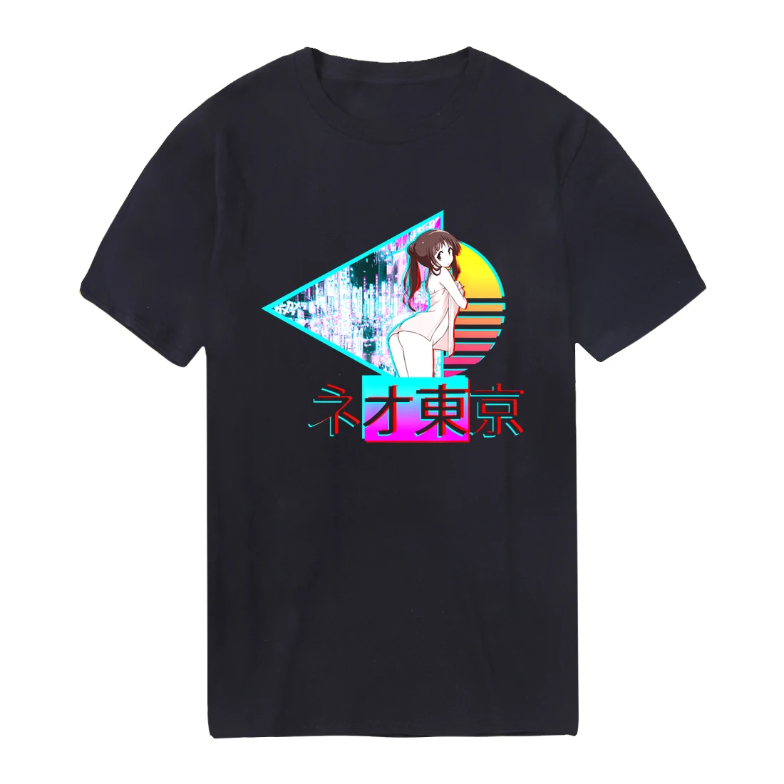 Япония уличная одежда с мотивами из аниме мужские футболки хлопка принтом