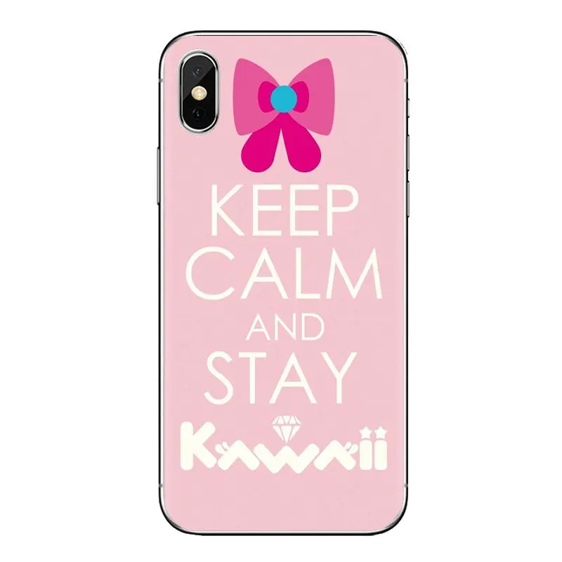 Keep Calm и Be Kawaii розовый силиконовый чехол для Xiaomi Mi3 samsung A10 A30 A40 A50 A60 A70 Galaxy S2 Note 2